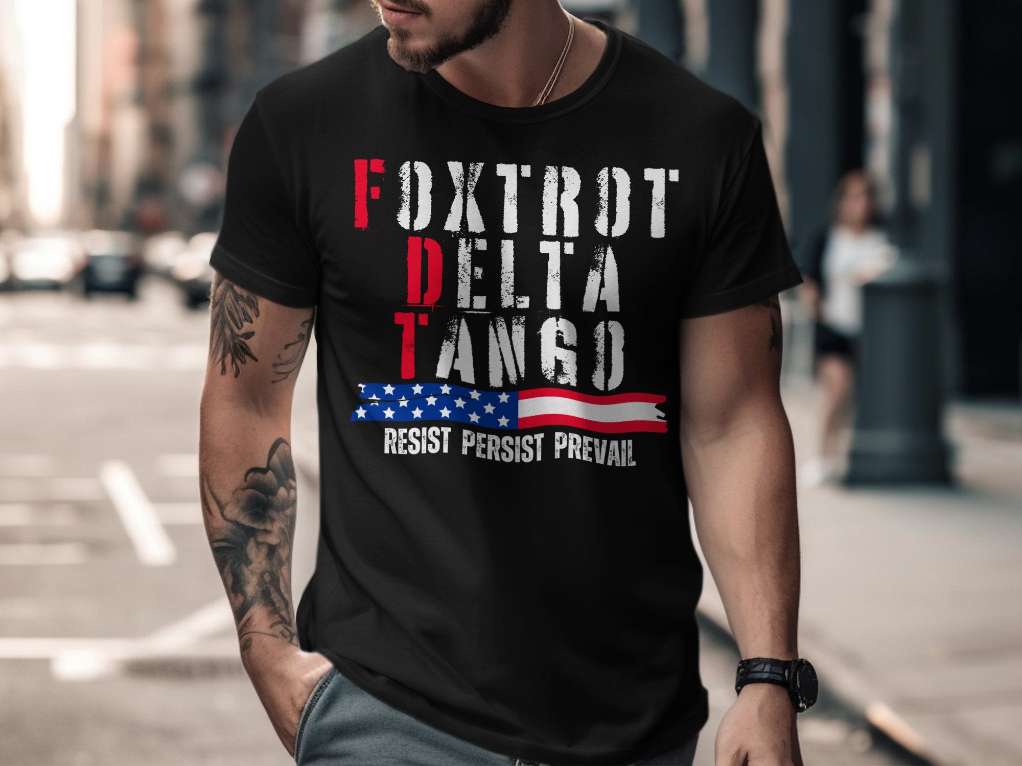 Foxtrot Delta Tango Resist Persist Prevail T-shirt product