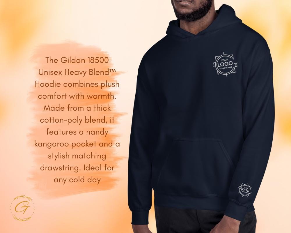 Custom Hoodies with Personalized Print, Left Chest & Wrist Logo Print, Unique Gifts for Her/Him, Cozy and Stylish Designs Hooded Sweatshirts