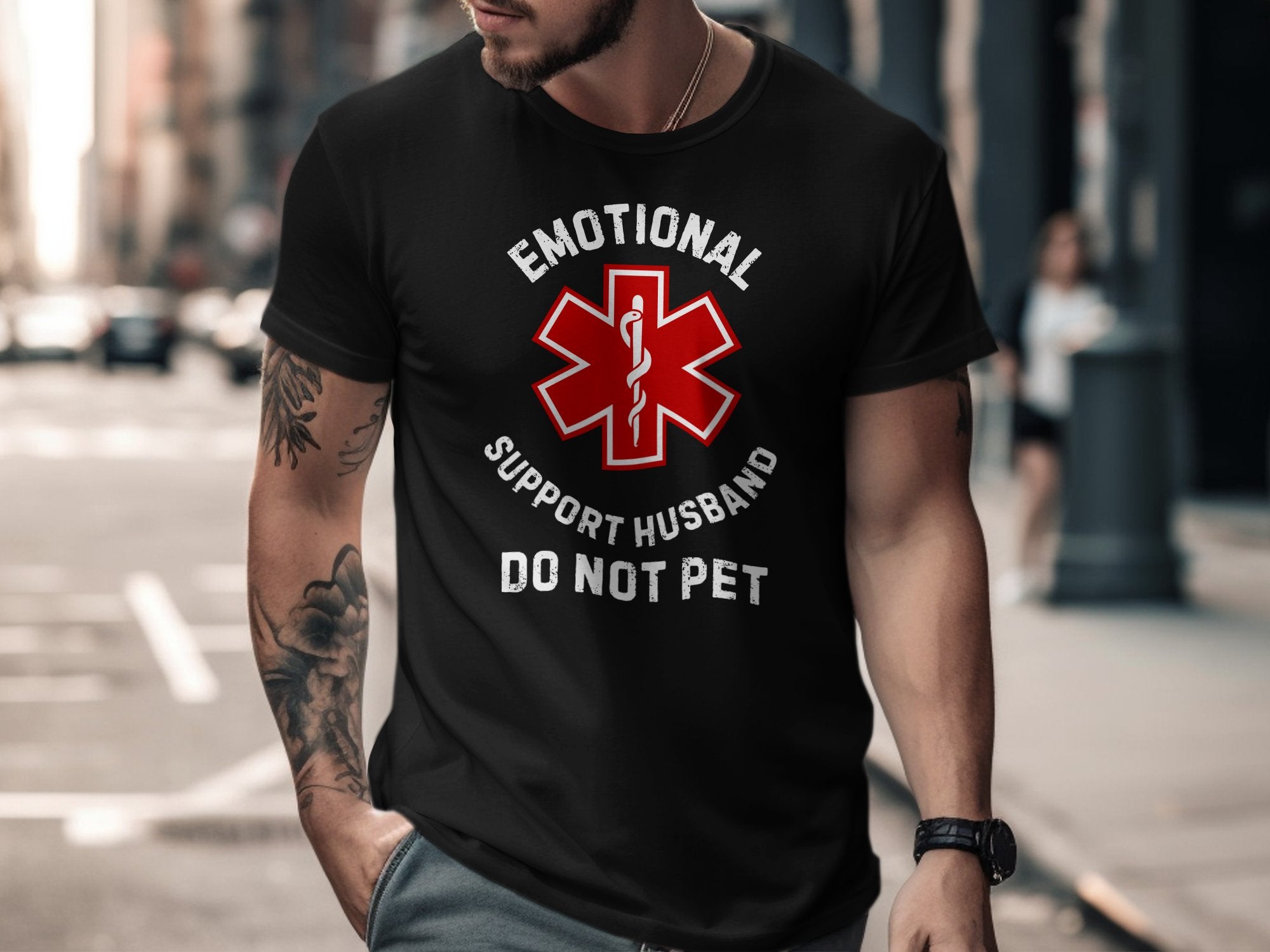 Emotional Support Husband Do Not Pet T-shirt product