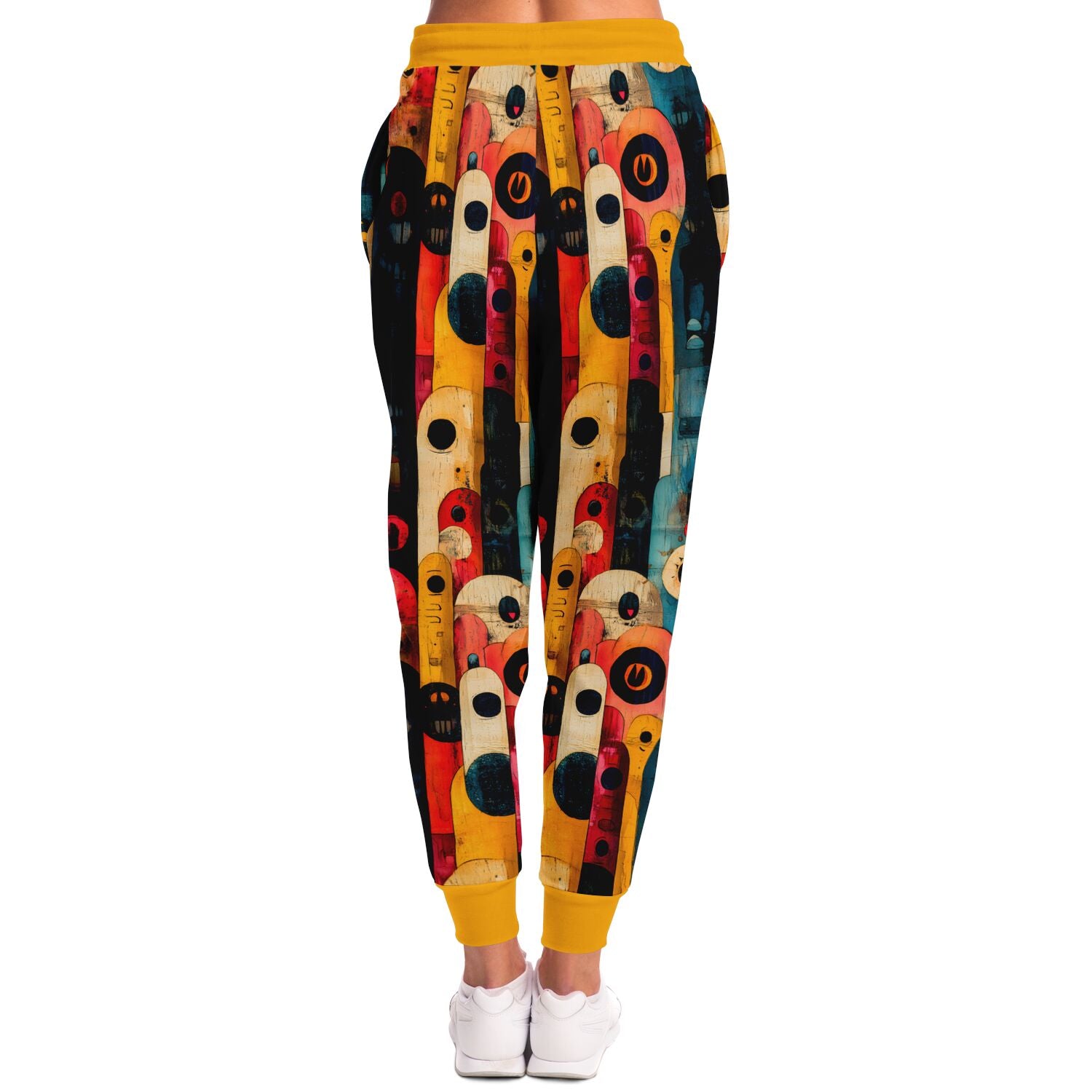 Abstract Retro Art Joggers – Bold Colorful Sweatpants for Men & Women
