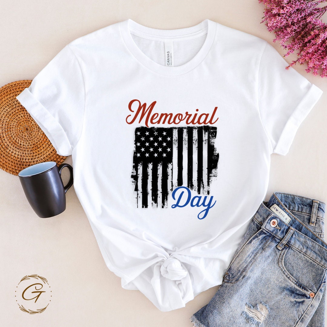Patriotic Memorial Day T-Shirt – USA Flag Graphic Tee