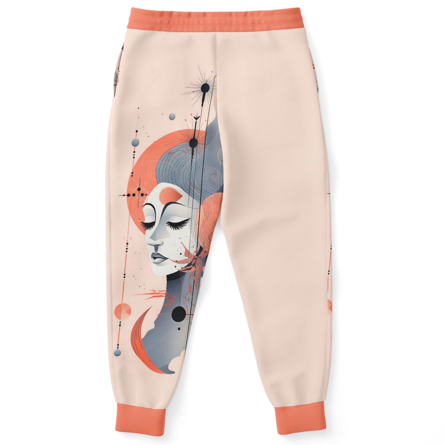 Surreal Cosmic Goddess Joggers – Abstract Feminine Art Sweatpants