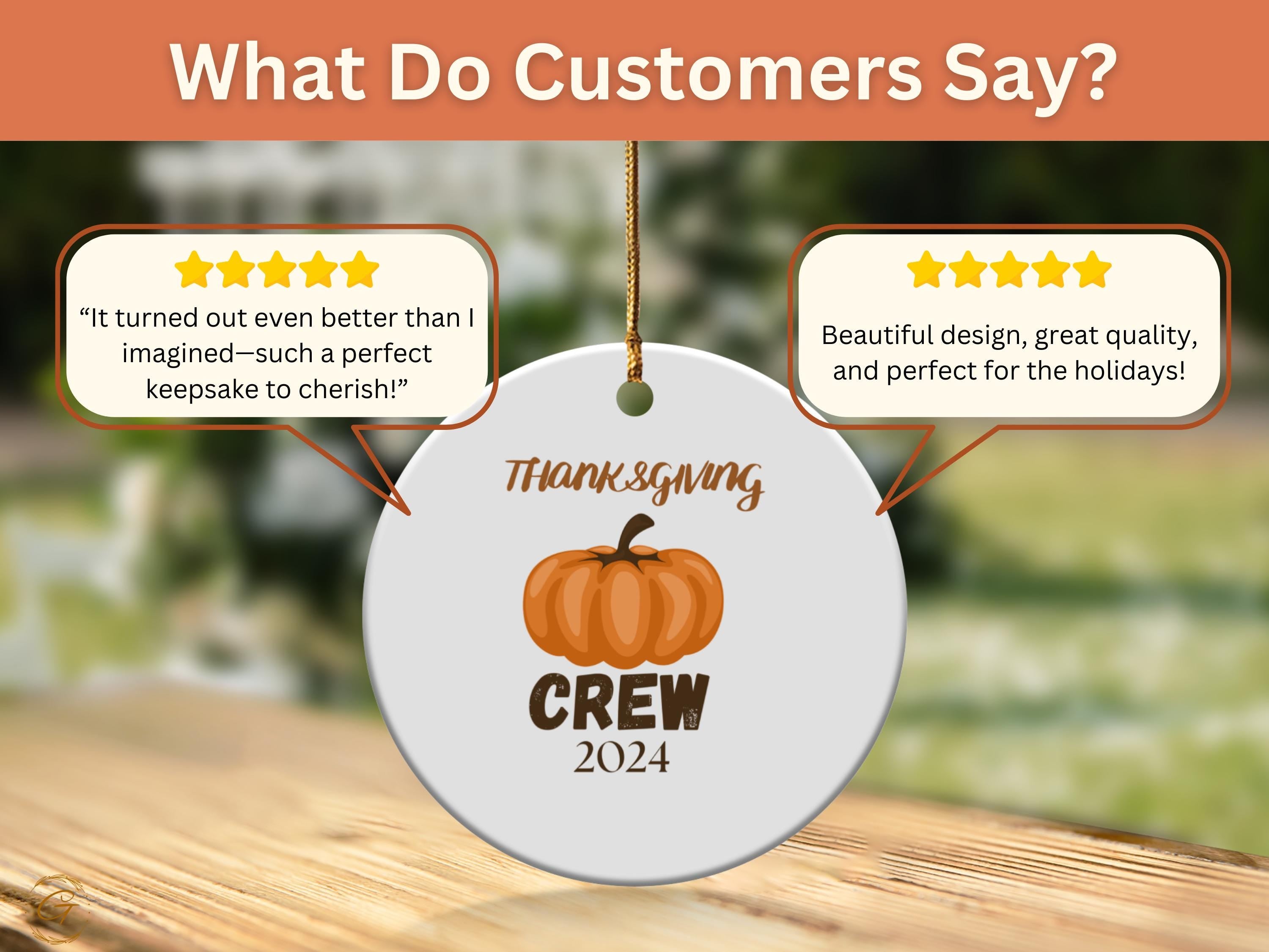 Thanksgiving Crew 2024 Ornaments, Fall Pumpkin Thanksgiving Decorations, Autumn Holiday Decors, Family Gathering Keepsake, Holiday Keepsakes
