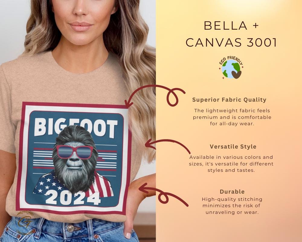 Bigfoot 2024 Graphic T-Shirt Design Tee