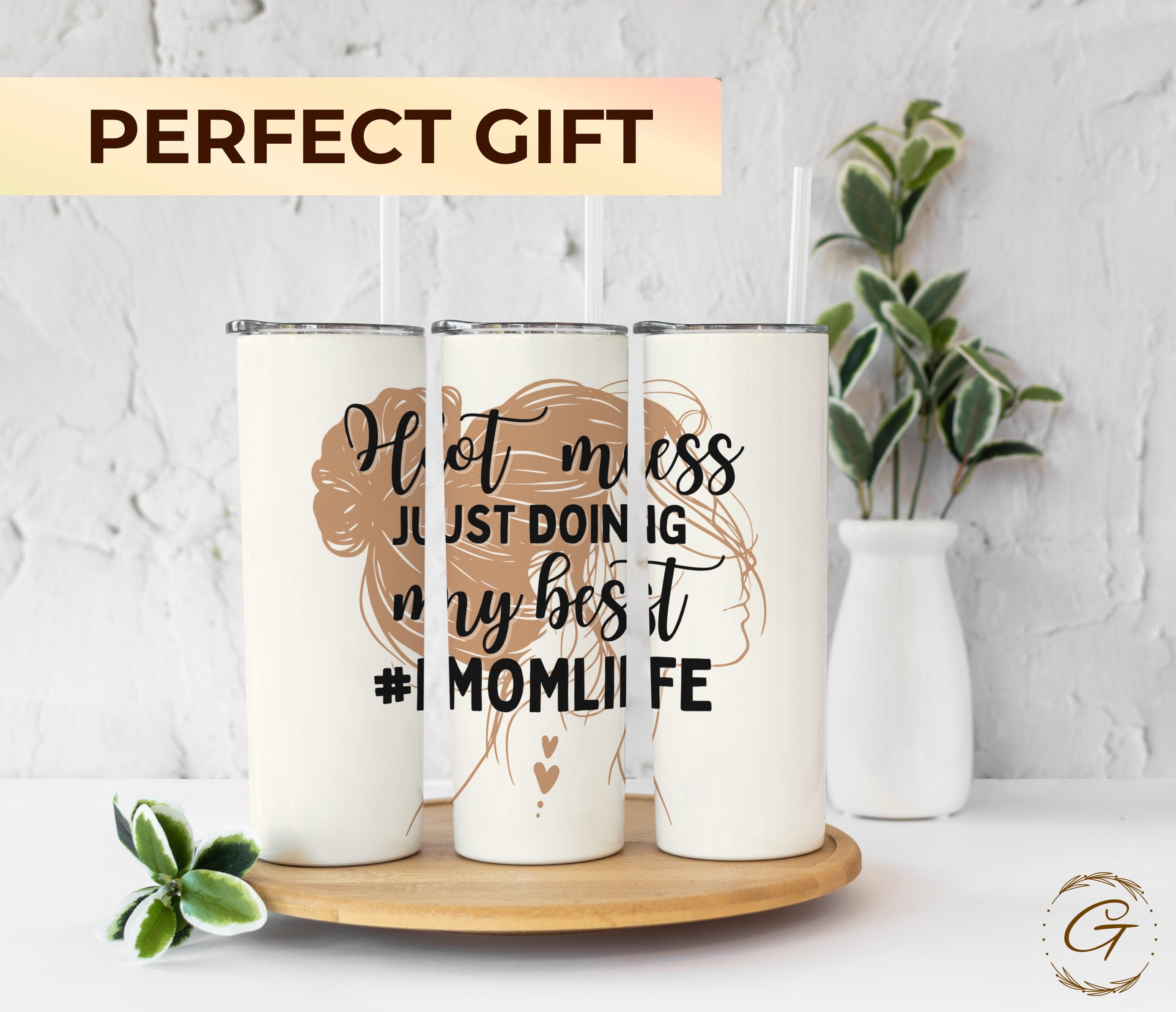 Mom Tumbler, MOMLIFE Travel Cup Unique Mother's Day 2024 Idea