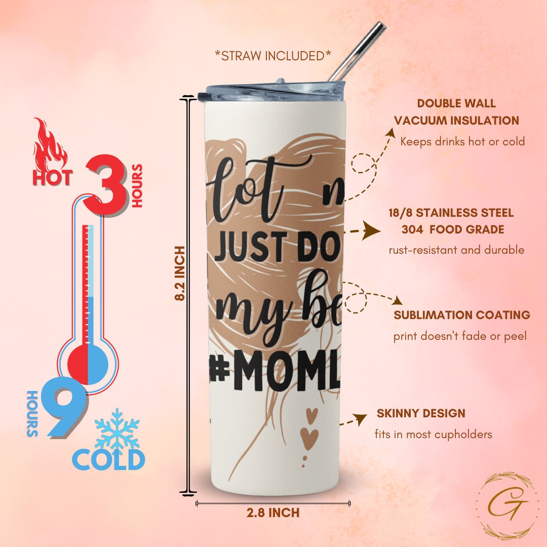 Mom Tumbler, MOMLIFE Travel Cup Unique Mother's Day 2024 Idea