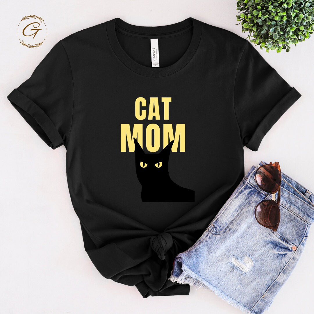 Cat Mom Shirt Soft & Stylish Comfy Pure Cotton Casual Tee
