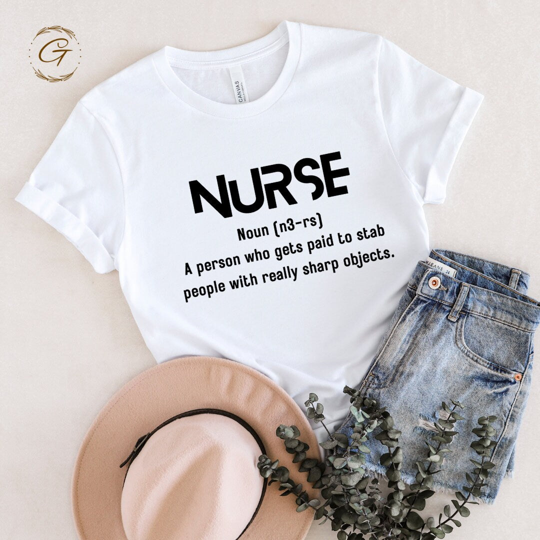 Nurse Shirt with Heartfelt 'Nurse' Noun Design Tee