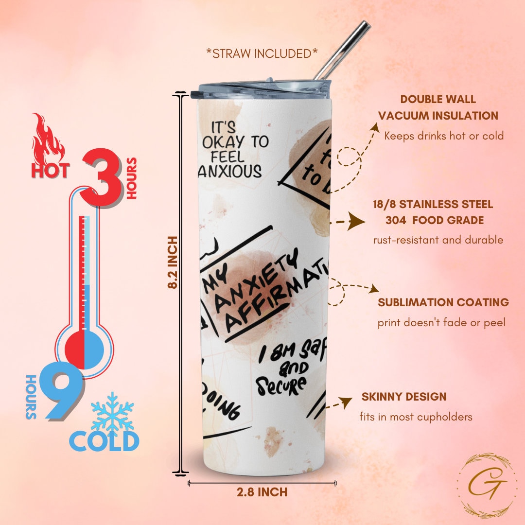 Mental Health Awareness Tumbler 20oz Skinny