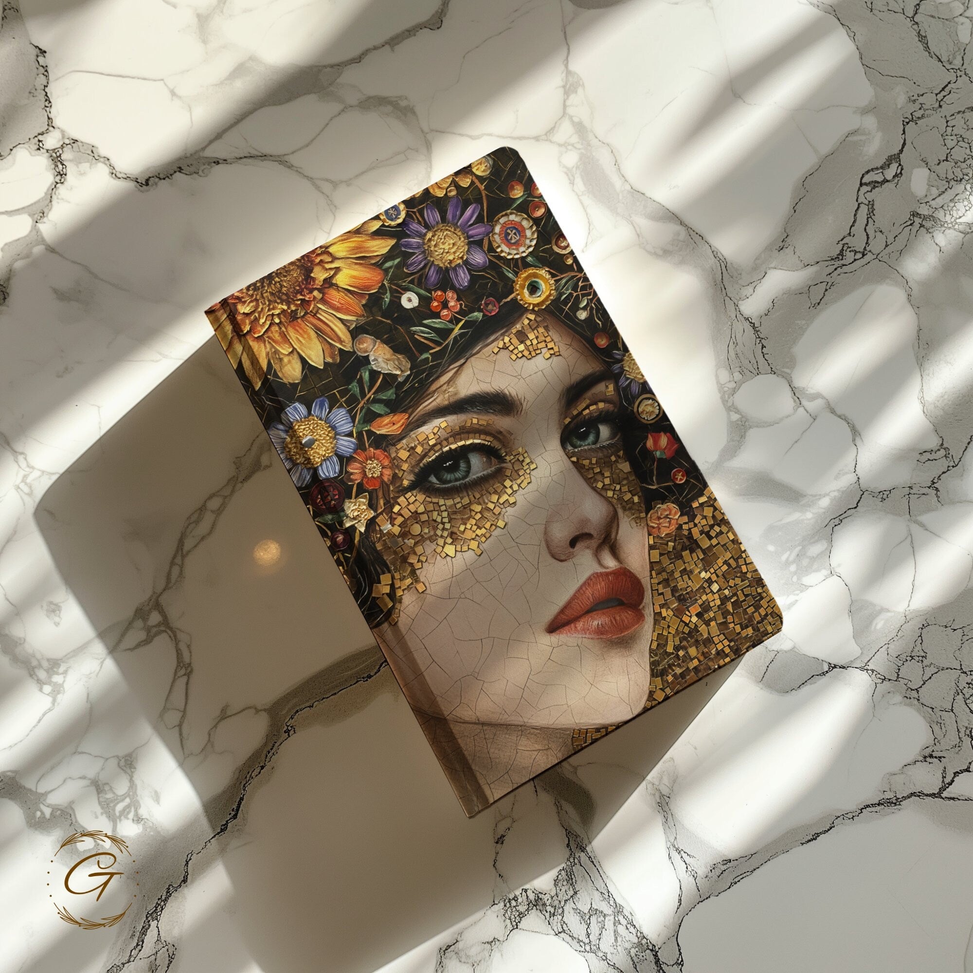 Artistic Floral Mosaic Woman's Notebook